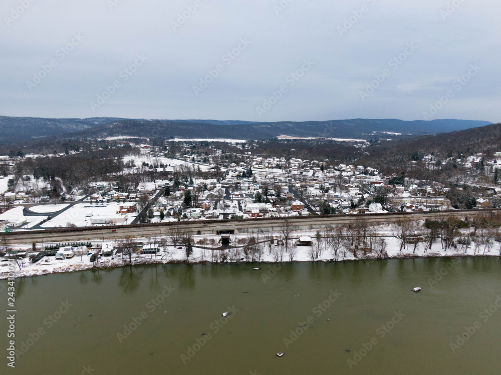 Ariel image of Dauphin PA, by the Susquehanna river