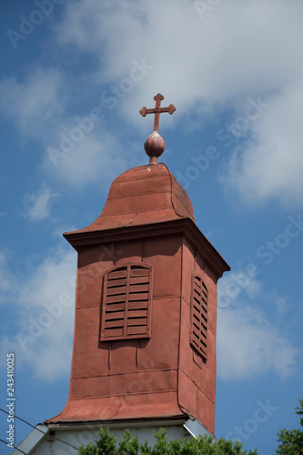 Tower at the Chapel in  Gherla, Romania photo