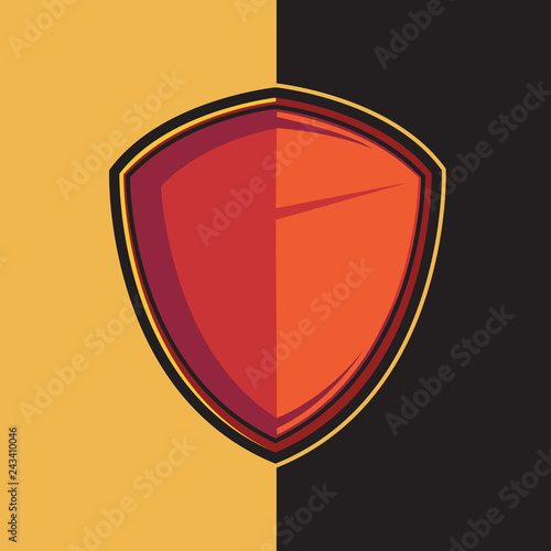 Free Download Badge red shield esport logo design ornament - GFXLoad