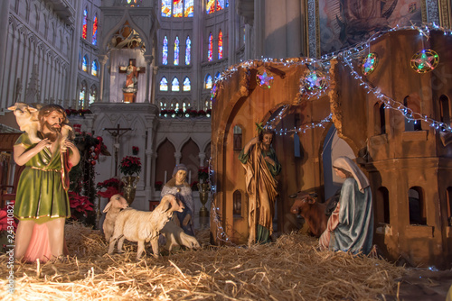 Cuadro en lienzo Nacimiento Navideño, virgen María Jose y Jesus, diciembre, 24 de diciembre, nati