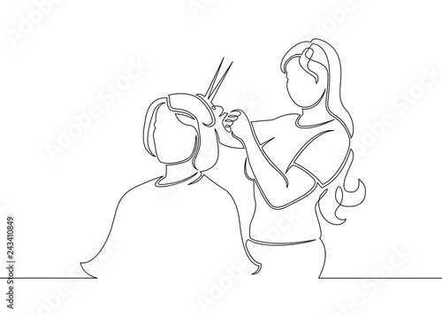  drawn line art doodle hairdresser