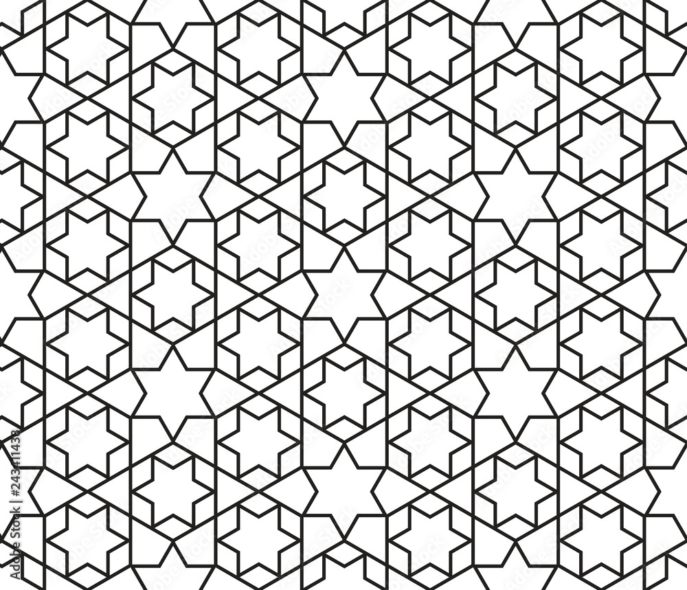 Seamless Islamic pattern, vector art Seamless Islamic pattern, vector art