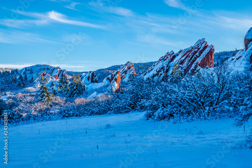 Hiking the Red Rocks in Winter in Denver, Colorado