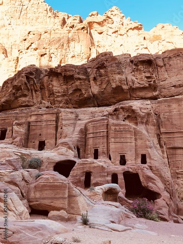Carvings in Petra Jordan