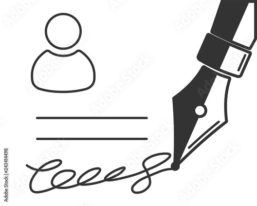 Commitment, liability. Vector image on white background.
