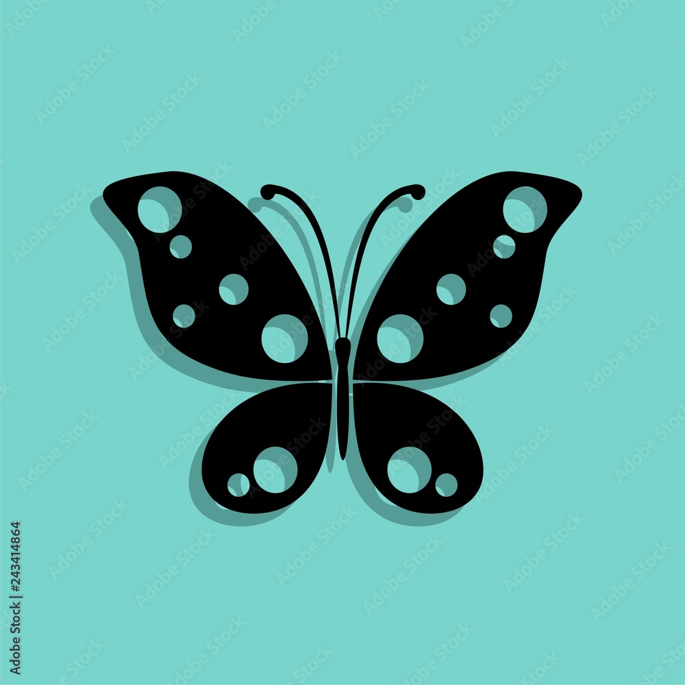 butterfly illustration isolated on blue background butterfly illustration isolated on blue background