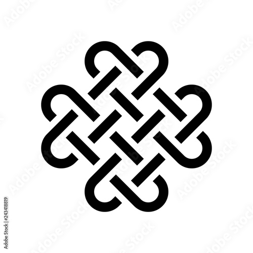 Chinese knotting vector, Chinese New Year related solid style icon