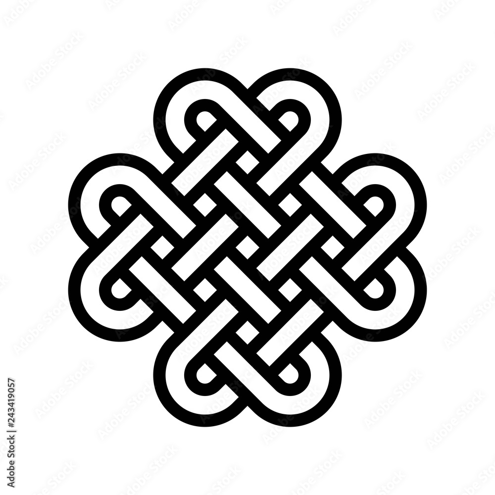 Chinese knotting vector, Chinese New Year related line style icon editable stroke Chinese knotting vector, Chinese New Year related line style icon editable stroke