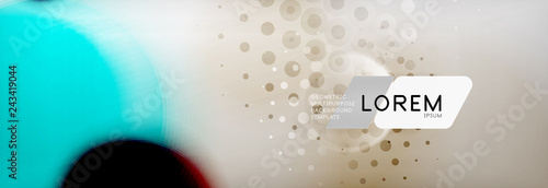 Background abstract - blurred dotted color circle shape, techno bubbles