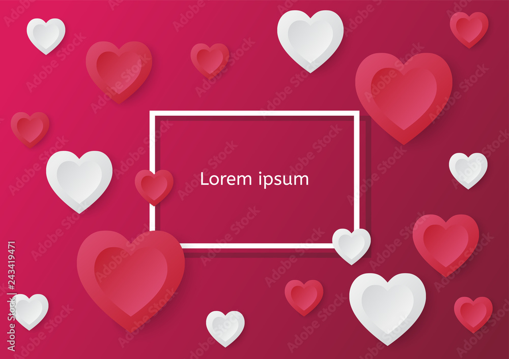 valentines day background and love heart
