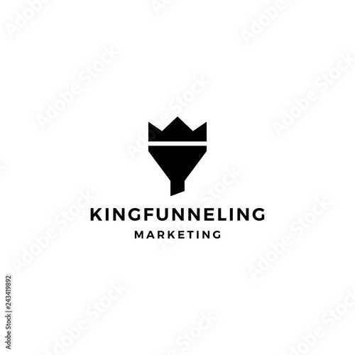 Free Download king funneling logo icon vector illustration - GFXLoad