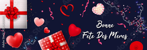 à forme de coeur avec salutation - Bonne fête des mères