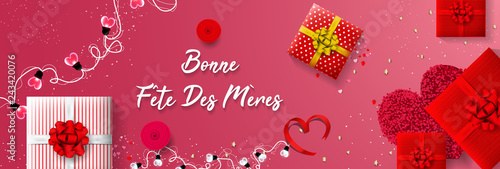 à forme de coeur avec salutation - Bonne fête des mères