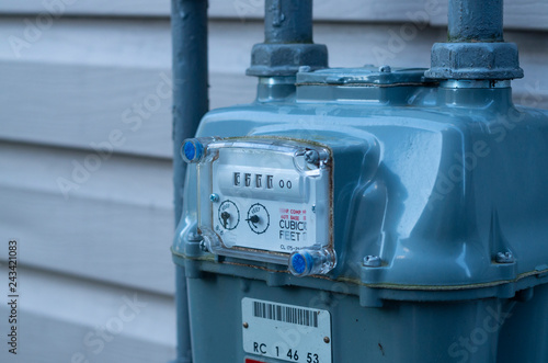 Natural Gas Meter Measuring Consumption