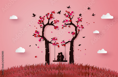 Two enamored under a love tree