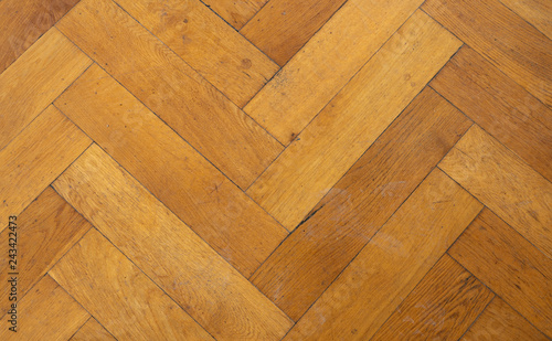 wooden floor background - herringbone parquet background