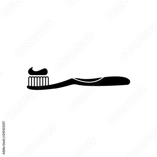 toothbrush icon vector