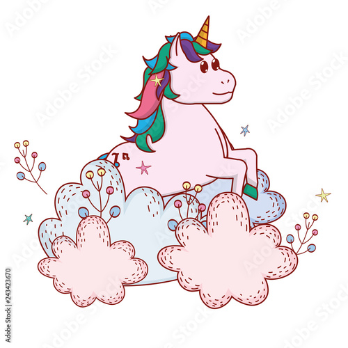 unicorn with shrubbery
