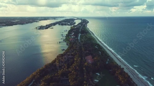 Awesome shot of South Palm Beach Island in South Florida photo