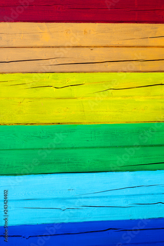 Wallpaper Mural Old grunge wooden fence painted in different colors for background or texture Torontodigital.ca