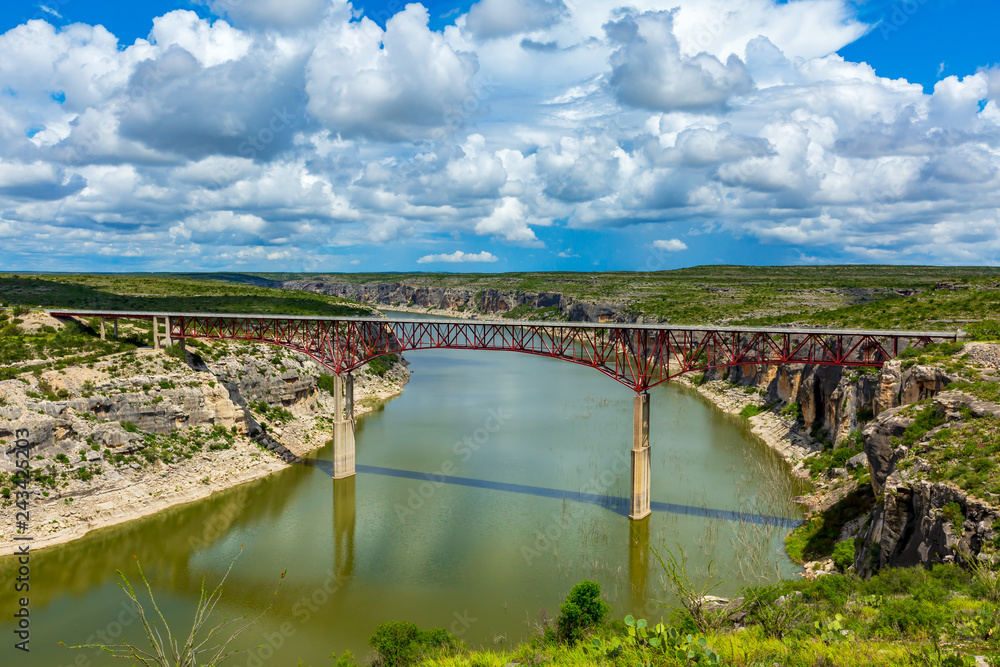 high way 90 bridge on pecos river in val verde county. high way 90 bridge on pecos river in val verde county.
