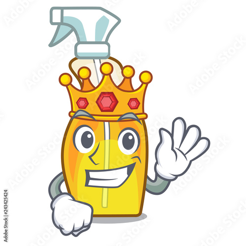 King spray bottles are isolated from cartoons