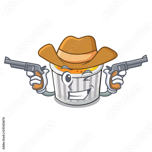 Cowboy food creme brule cartoon ready eat