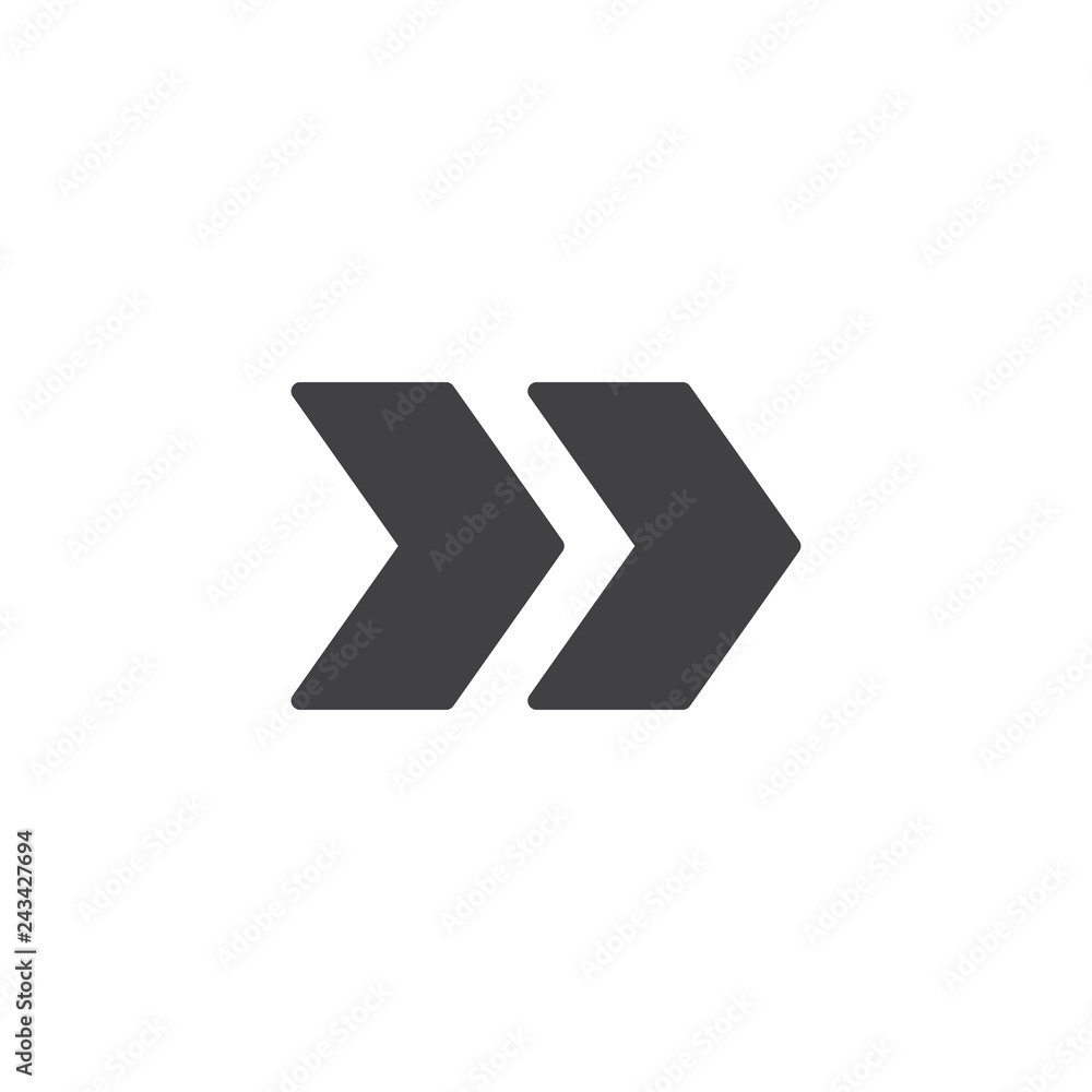 Double arrows vector icon. filled flat sign for mobile concept and web design. Forward arrows simple solid icon. Symbol, logo illustration. Pixel perfect vector graphics Double arrows vector icon. filled flat sign for mobile concept and web design. Forward arrows simple solid icon. Symbol, logo illustration. Pixel perfect vector graphics