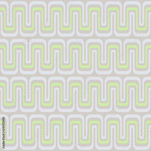 Seamless pattern with geometric waves. Abstract retro ornament for fabric, web page background, wallpaper, wrapping paper etc. In EPS