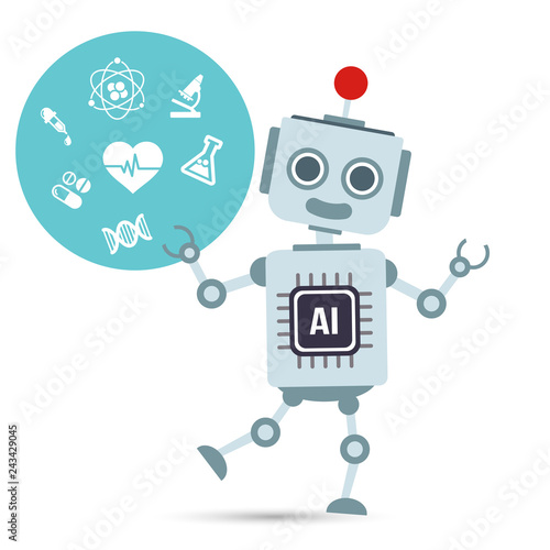 AI Artificial intelligence Technology robot with medical