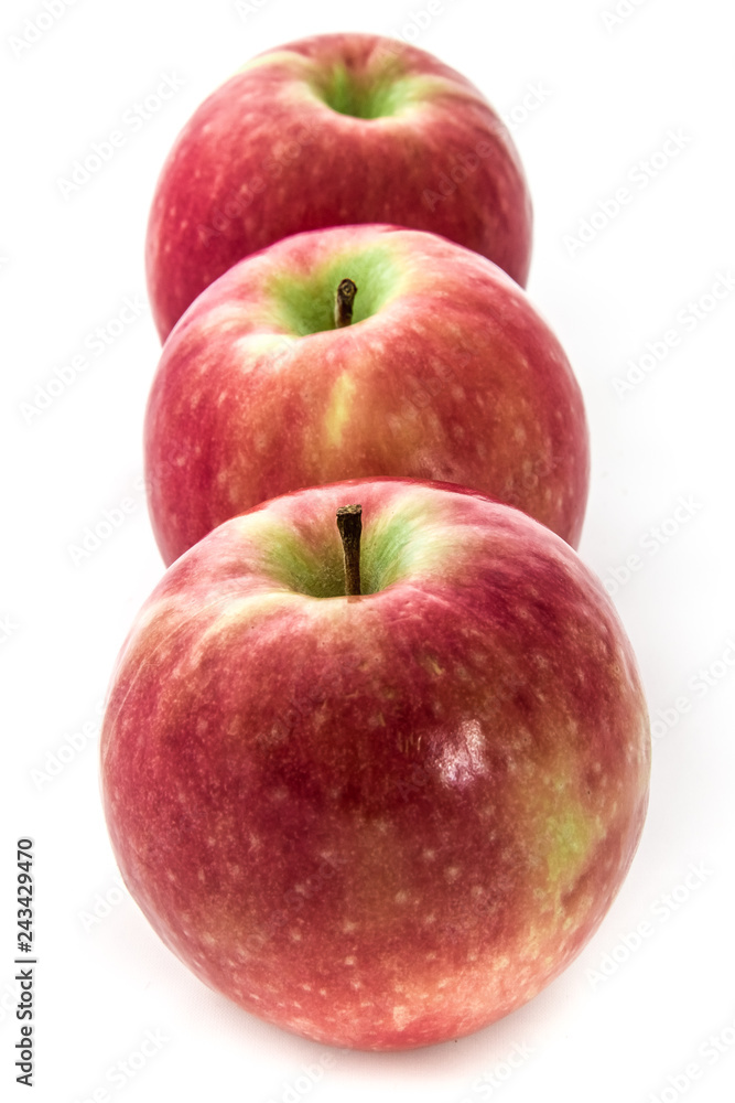 Red apples isolated on white background Red apples isolated on white background