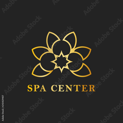 Spa center design logo vector