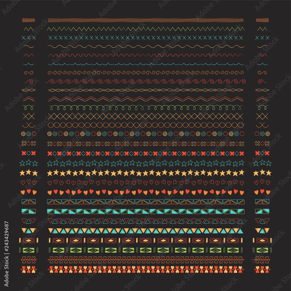 Divider line design elements vector collection Divider line design elements vector collection