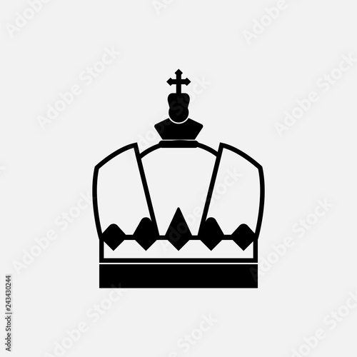Black single royal crown vector