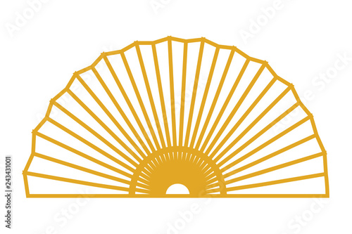 chinece golden fan photo