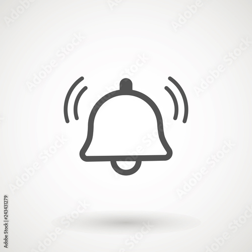 Notification icon vector, material design, Social Media element, User Interface sign, EPS, UI, Image, Illustration. New message. Bell icons with the different status. - Vector