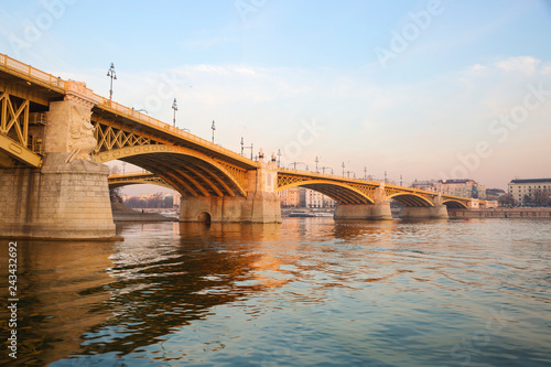 Budapest, Hungary, Margaret Bridge. Margaret bridge is one of the oldest bridges in Budapest.  
