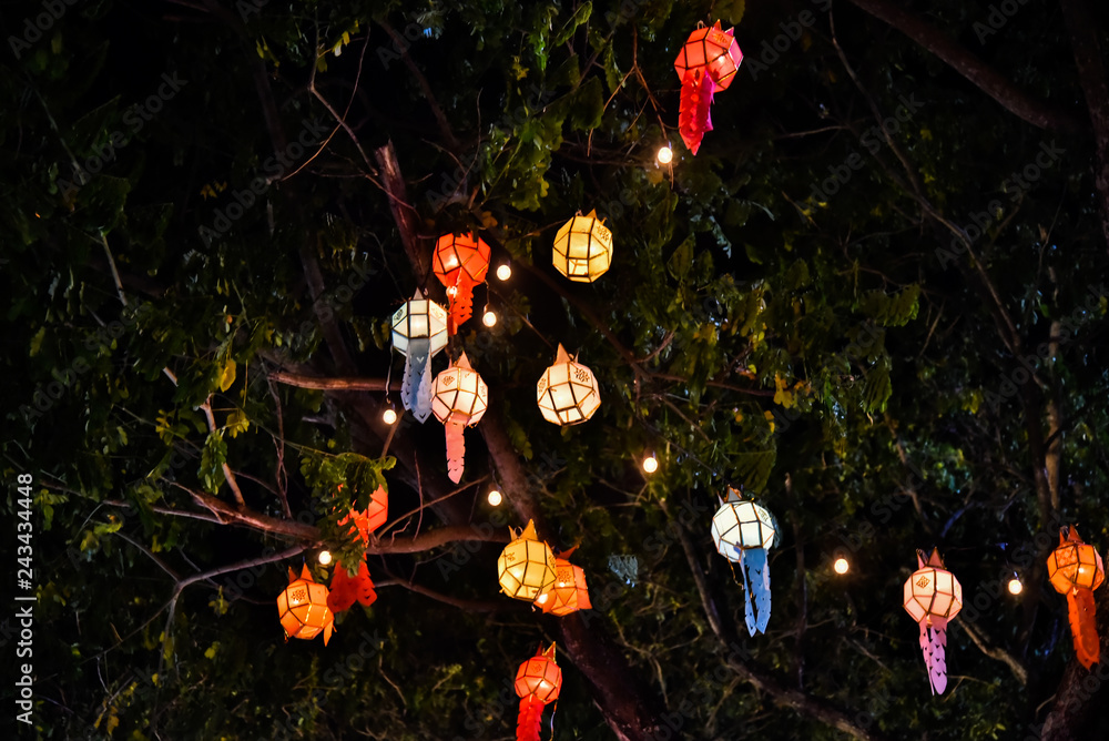 Lanterns for both Thai and Chinese happiness festivals