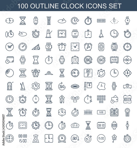 100 clock icons
