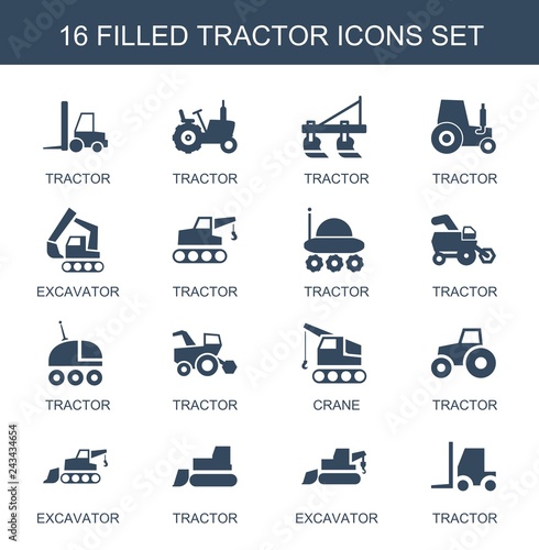 16 tractor icons