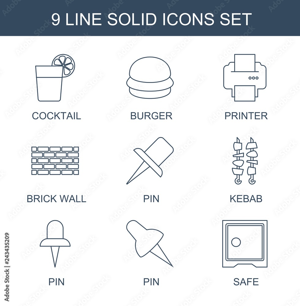 Fototapeta premium solid icons