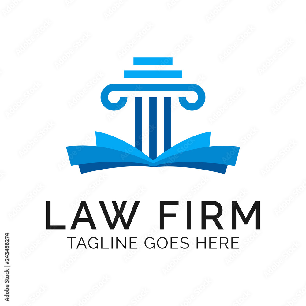Naklejka premium Law Firm Logo Design Inspiration, Vector illustration