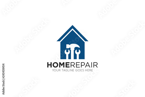 home repair logo and icon vector design template