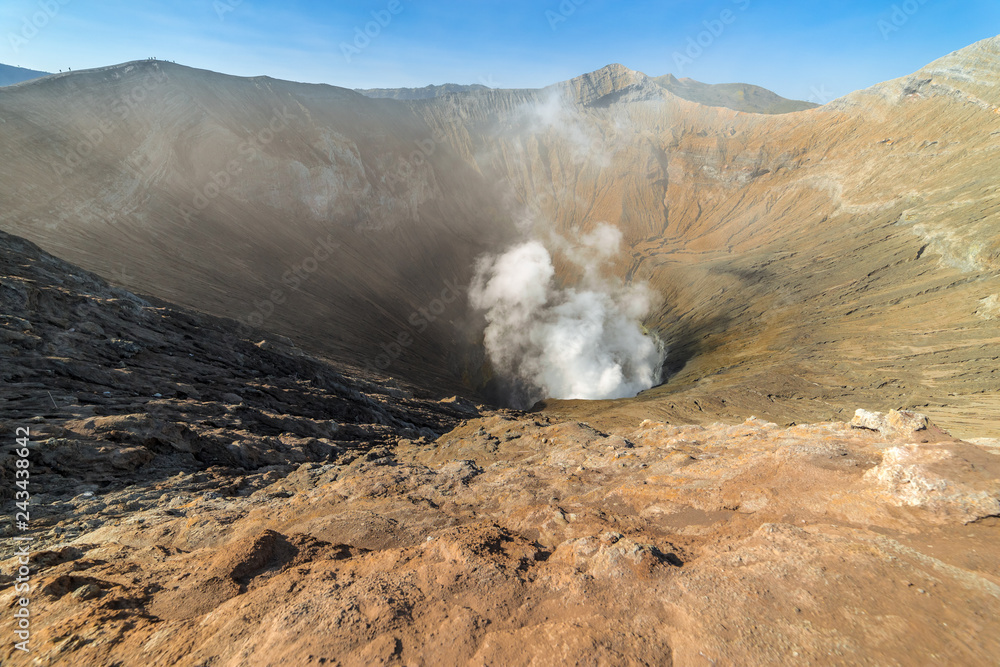 Volcano Bromo is an active crater volcano, Tengger Semeru National Park, East Java, Indonesia.