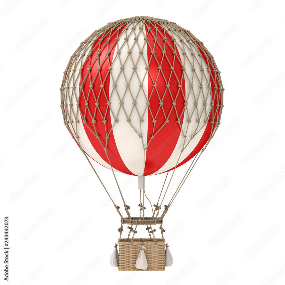 Naklejka premium Vintage Hot Air Balloon Isolated