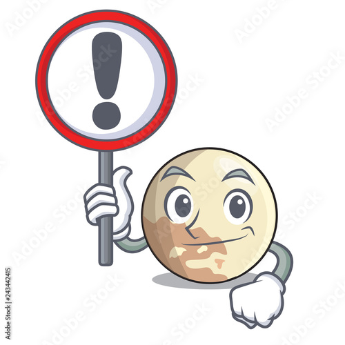 With sign planet pluto in the cartoon form