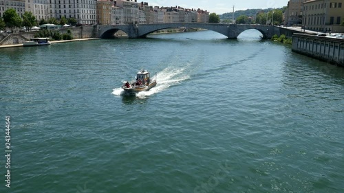 French River with Boat driving