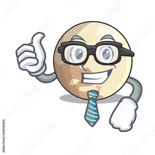 Businessman image of planet pluto in character