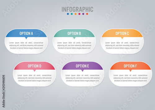 Business infographic labels template with options.Creative concept for infographic.