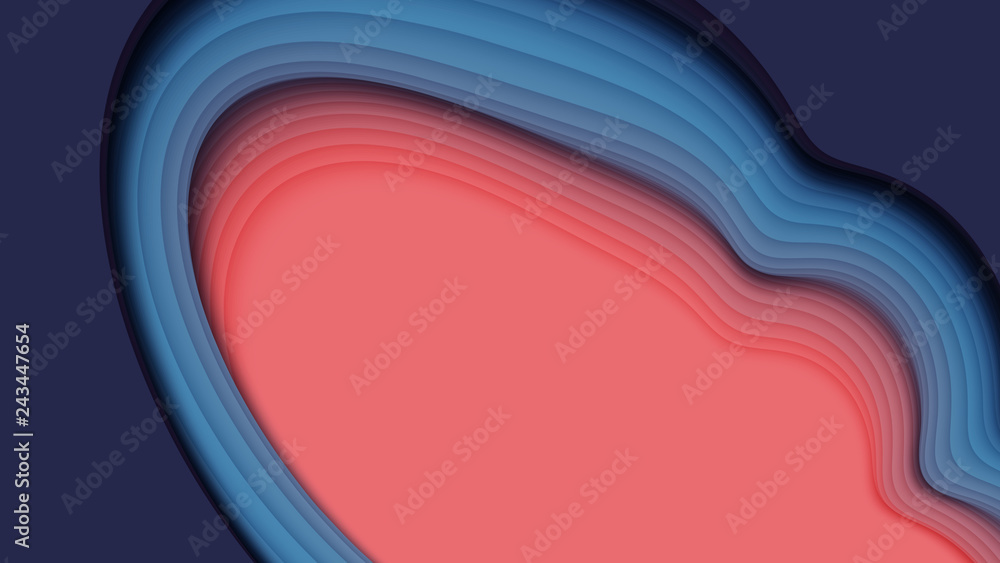 Vector 3D abstract background with paper cut shape. Colorful carving ...